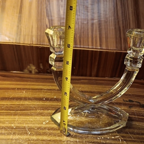 Vintage Tuscany Gemini Crystal double candleholder formal - Picture 5 of 6